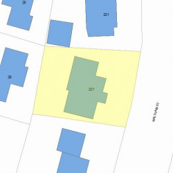 227 Waltham St, Newton MA  02465-1738 plot plan