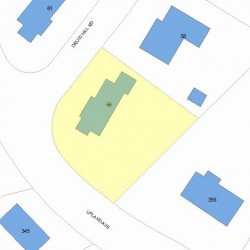 66 Druid Hill Rd, Newton MA 02461-2023 plot plan