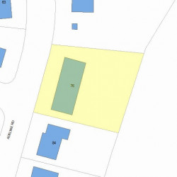 76 Adeline Rd, Newton MA  02459-2705 plot plan