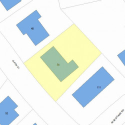 54 Clark St, Newton MA 02459-2427 plot plan