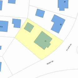 61 Ellison Rd, Newton MA 02459-1434 plot plan