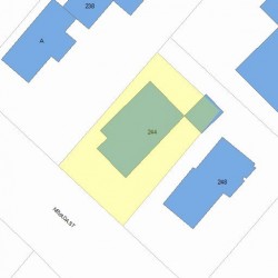244 Nevada St, Newton MA 02460-1258 plot plan