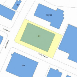 210 Needham St, Newton MA 02464-1585 plot plan