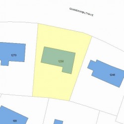 1256 Commonwealth Ave, Newton MA  02465-2911 plot plan