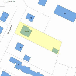 84 Crescent St, Newton MA  02466-2510 plot plan