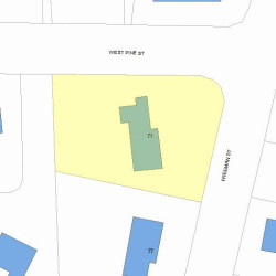 71 Freeman St, Newton MA 02466-1212 plot plan