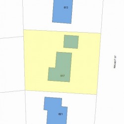 617 Walnut St, Newton MA  02460-2466 plot plan