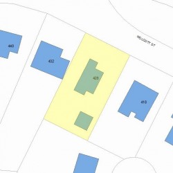 428 Wolcott St, Newton MA  02466-1514 plot plan