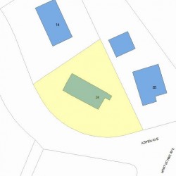 24 Aspen Ave, Newton MA 02466-3023 plot plan