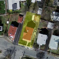 35 Sharon Ave, Newton MA  02466-2522 aerial view