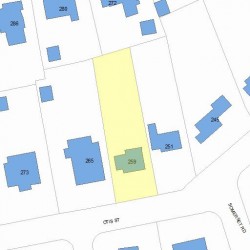 259 Otis St, Newton MA 02465-2531 plot plan