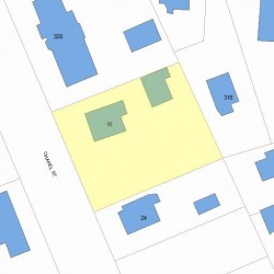 16 Chapel St, Newton MA  02458-1011 plot plan