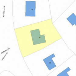 46 Devonshire Rd, Newton MA 02468-2213 plot plan