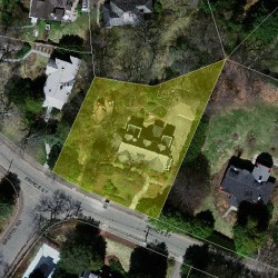 258 Prince St, Newton MA  02465-2920 aerial view