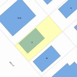 84 West St, Newton MA  02458-1326 plot plan