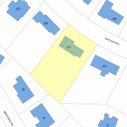 293 Hartman Rd, Newton MA  02459-2815 plot plan
