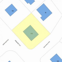 110 Prospect St, Newton MA 02465-2311 plot plan