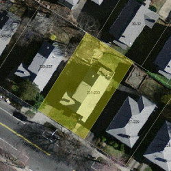 233 Tremont St, Newton MA  02458-2111 aerial view