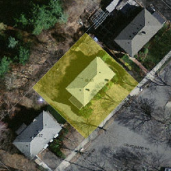 51 Louise Rd, Boston MA  02467-1913 aerial view