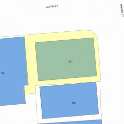 303 Walnut St, Newton MA 02460-1927 plot plan