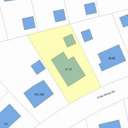97 Athelstane Rd, Newton MA 02459-2422 plot plan