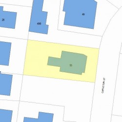 55 Carleton St, Newton MA 02458-1604 plot plan