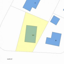 355 Ward St, Newton MA 02459-1264 plot plan
