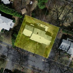 12 Chatham Rd, Newton MA 02461-1010 aerial view