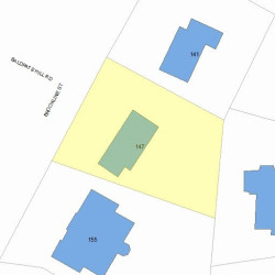 147 Brookline St, Newton MA 02467 plot plan