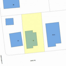 15 Ware Rd, Newton MA 02466-1415 plot plan