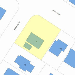 4 Marlboro St, Newton MA  02458-2121 plot plan
