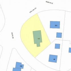 140 Carlton Rd, Newton MA 02468-1935 plot plan