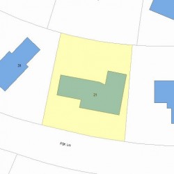21 Fox Ln, Newton MA 02459-3023 plot plan