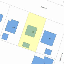 456 Crafts St, Newton MA  02465-1703 plot plan