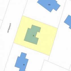 25 Fessenden St, Newton MA  02460-1117 plot plan