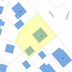 185 Nevada St, Newton MA 02460-1227 plot plan