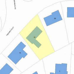 66 Greenwood St, Newton MA 02459-2706 plot plan