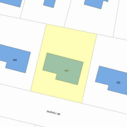 141 Fairway Dr, Newton MA 02465-1714 plot plan