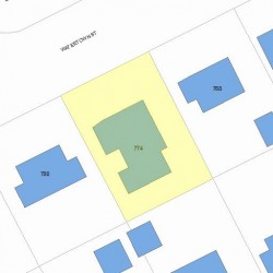 774 Watertown St, Newton MA  02460-1354 plot plan