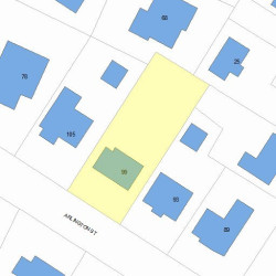 99 Arlington St, Newton MA 02458-2456 plot plan