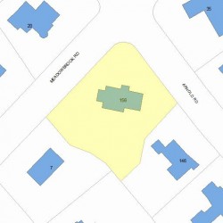 156 Arnold Rd, Newton MA 02459-3044 plot plan