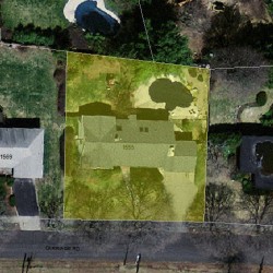 1555 Commonwealth Ave, Newton MA 02465-2800 aerial view