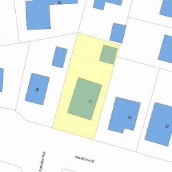 35 Sharon Ave, Newton MA  02466-2522 plot plan