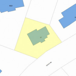 17 Wilde Rd, Newton MA  02468-1324 plot plan