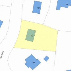 172 Carlton Rd, Newton MA 02468-1801 plot plan