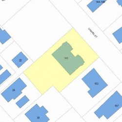 147 Chapel St, Newton MA  02458-1307 plot plan
