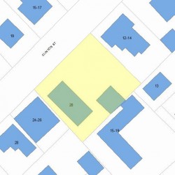 20 Clinton St, Newton MA  02458-1212 plot plan