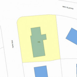 175 Evelyn Rd, Newton MA 02468-1034 plot plan