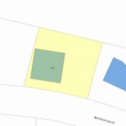 115 Newtonville Ave, Newton MA 02458-1851 plot plan