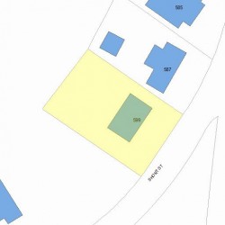 599 Chestnut St, Newton MA  02468-1225 plot plan